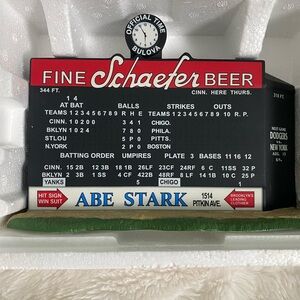 Schaefer Beer Ebbets Field Scoreboard Sign
